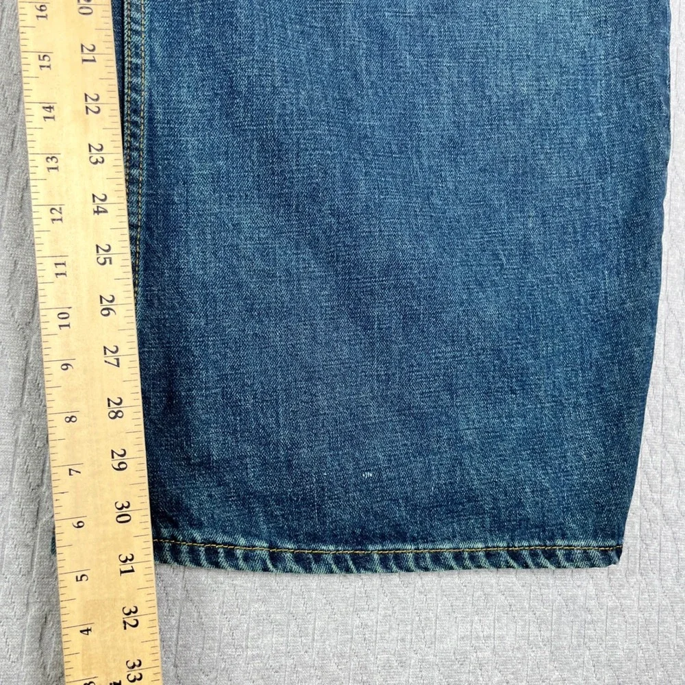 New Zara baggy balloon wide leg Jeans Women 31 Blue High Rise Button Fly Denim - Picture 6 of 15